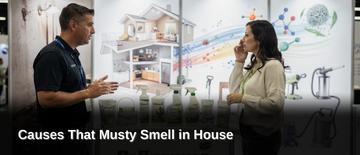A musty smell in house environments signals biological activity, not simple staleness. Certain compounds produced